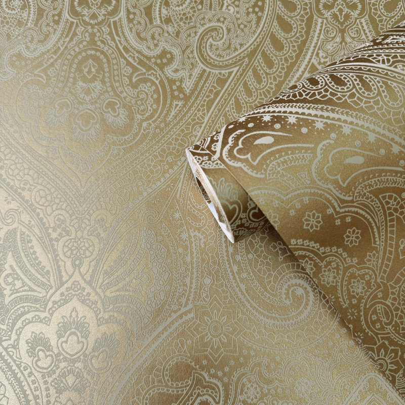 Rouleau de papier peint zen, Doré