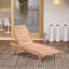 Chaise longue d'extérieur pour chaise longue, table intégrée, dossier inclinable pour bronzer / bronzer, roulettes