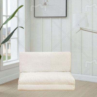 Canapé-lit avec matelas pliant, canapé-lit avec housse amovible et lavable à la machine, matelas pliant pour lit double, canapé à plancher long, canapé-lit pliant rembourré en mousse pour le salon de la chambre à coucher