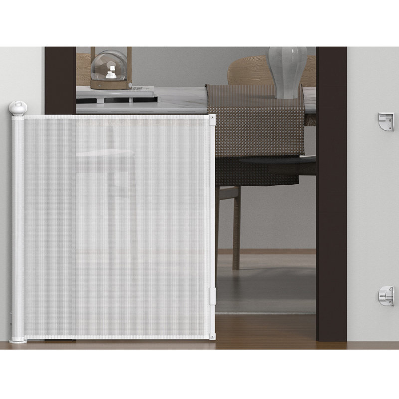 Leisha Metal Free Standing Pet Gate, White
