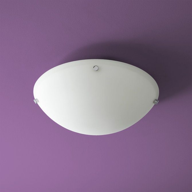 Sunfire Glass Flush Mount, Polished Chrome