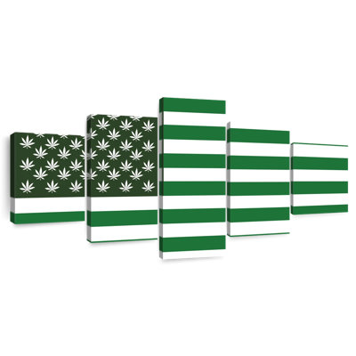 Green Cannabis American Flag