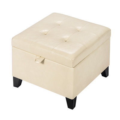 Orella 17.7" Tufted Square Storage Ottoman