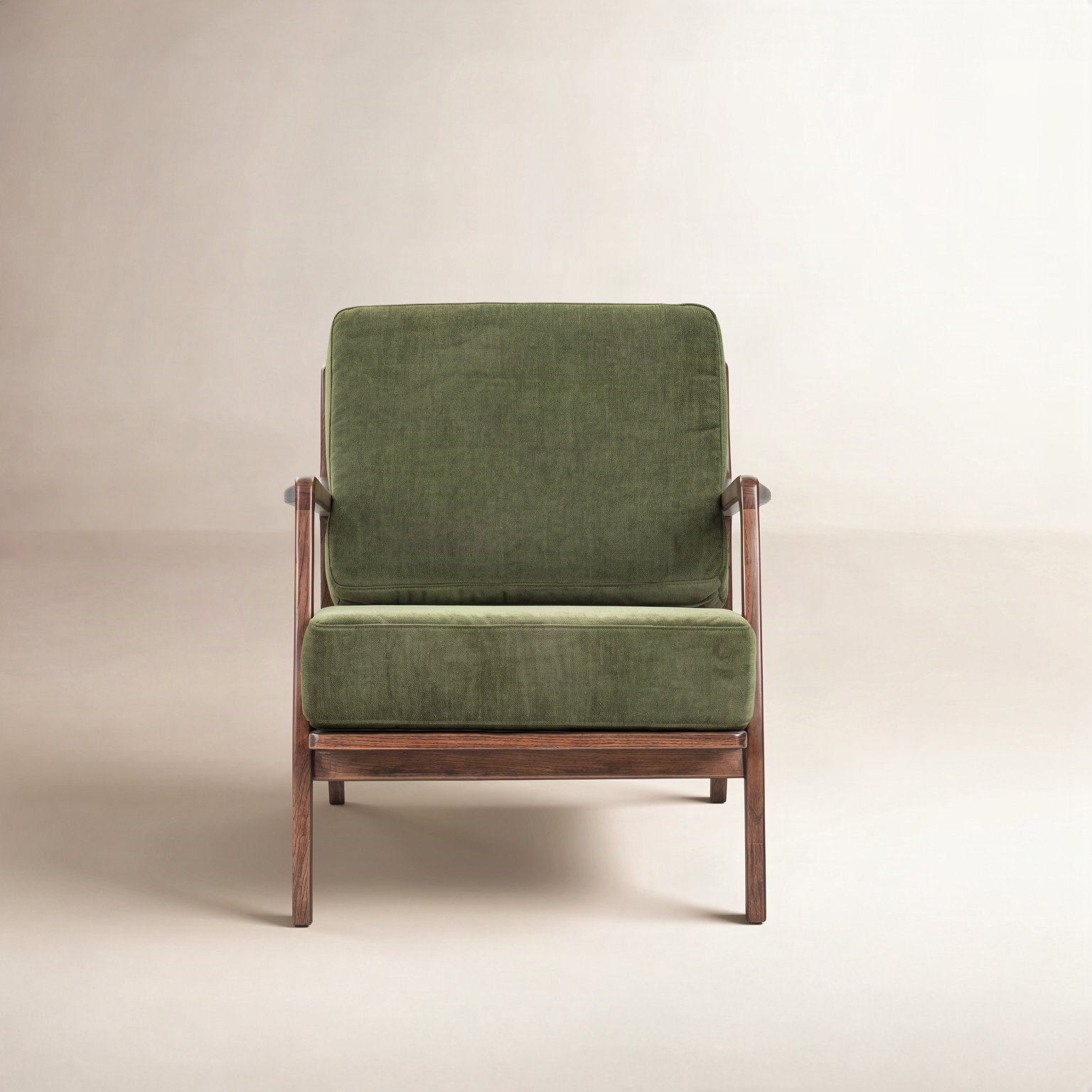Verity Armchair, Distressed Green Velvet