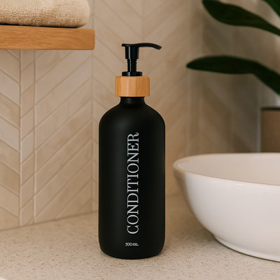 Matte Black Conditioner Dispenser 17 fl oz (500ml)