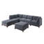 Fauteuil modulaire sans accoudoirs en chenille de tissu d'ameublement 1pc.