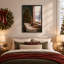 " Holiday Feast Table With Tree And Snow View Christmas "-1944038806