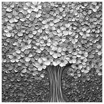 Monochrome Floral Tree Blankets
