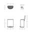 Ensemble de 2 poubelles à pédale en acier inoxydable 2 pièces-80471833