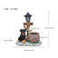 Statue solaire de jardin pour chien avec jardinière lumineuse à DEL