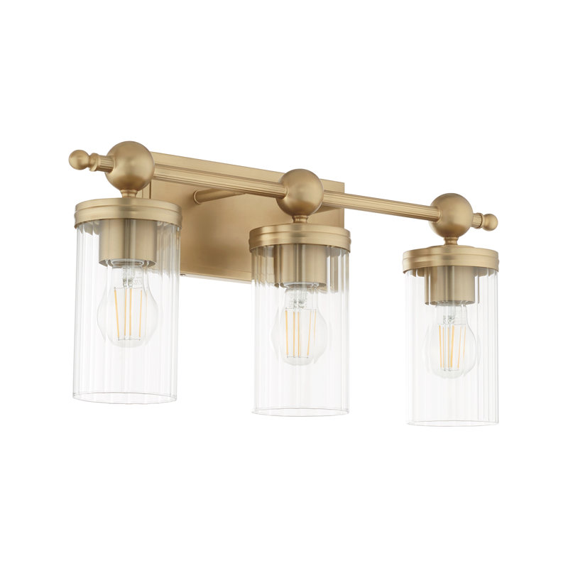 LEE Boulevard 3 Light Vanity, Antique Brass