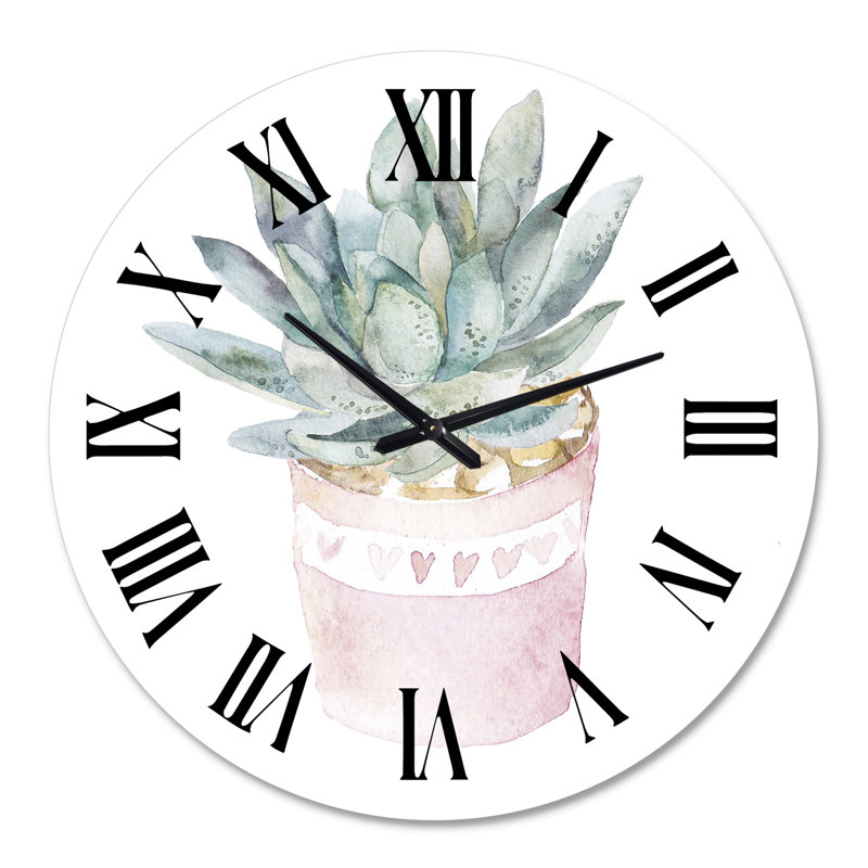 Cactus et plantes grasses II - horloge murale, Grand