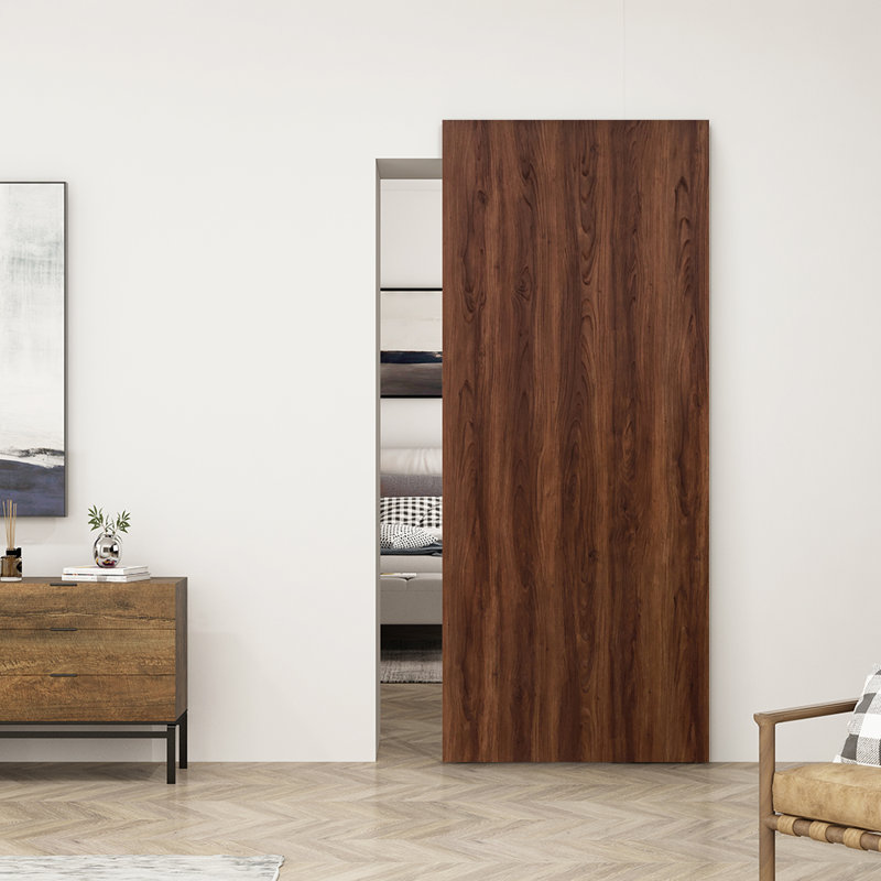 Porte de grange coulissante en noyer, 38 po x 96 po