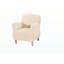 Fauteuil d'appoint en velours côtelé (beige)-133235358