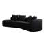 Canapé modulaire moderne en chenille 4 de 112 pouces avec sièges incurvés et spacieux, confortable pour la détente des invités, aucun assemblage requis, conception à sièges larges, 4 coussins décoratifs inclus, espace de vie idéal,-711691615-711691617