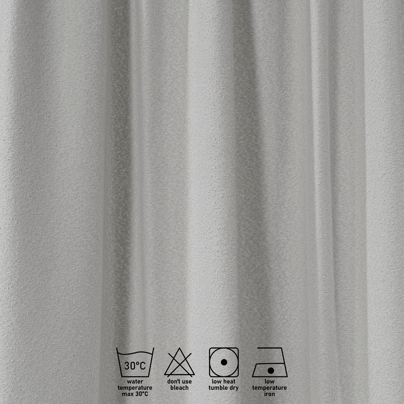 Extra Long & Extra Wide Polyester Decorative Curtain Single Panel, Light Stone, 52" W x 180" L