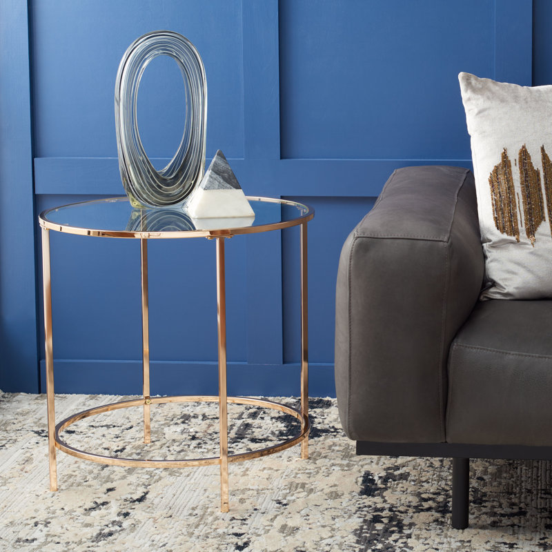 Geraldina Glass Top End Table