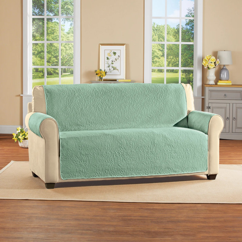 Protecteur de mobilier à motif de feuilles, Bleu, H 0,2 po x l 87,8 po x P 75 po