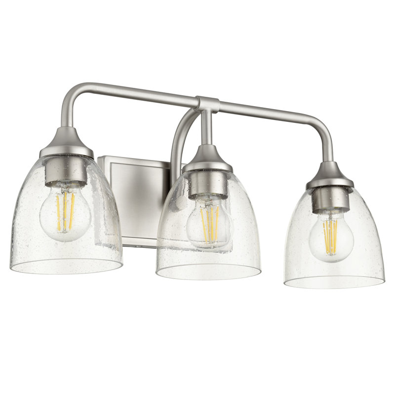 Currie Dimmable Vanity Light, Satin Nickel, 3-Light
