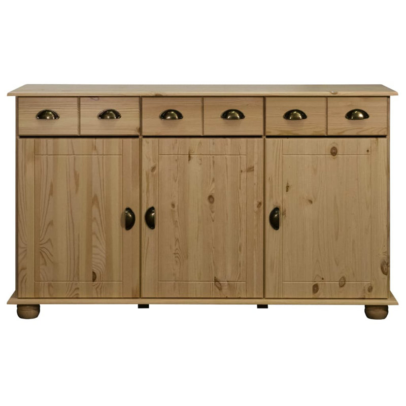 Albertville 134cm Solid Wood Sideboard, Brown