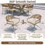 Ensemble de 6 chaises de patio empilables avec ensemble de table extensible
