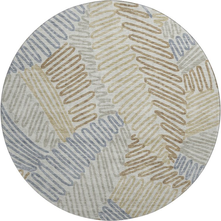 Premium Machine Washable Prisco Taupe Rug