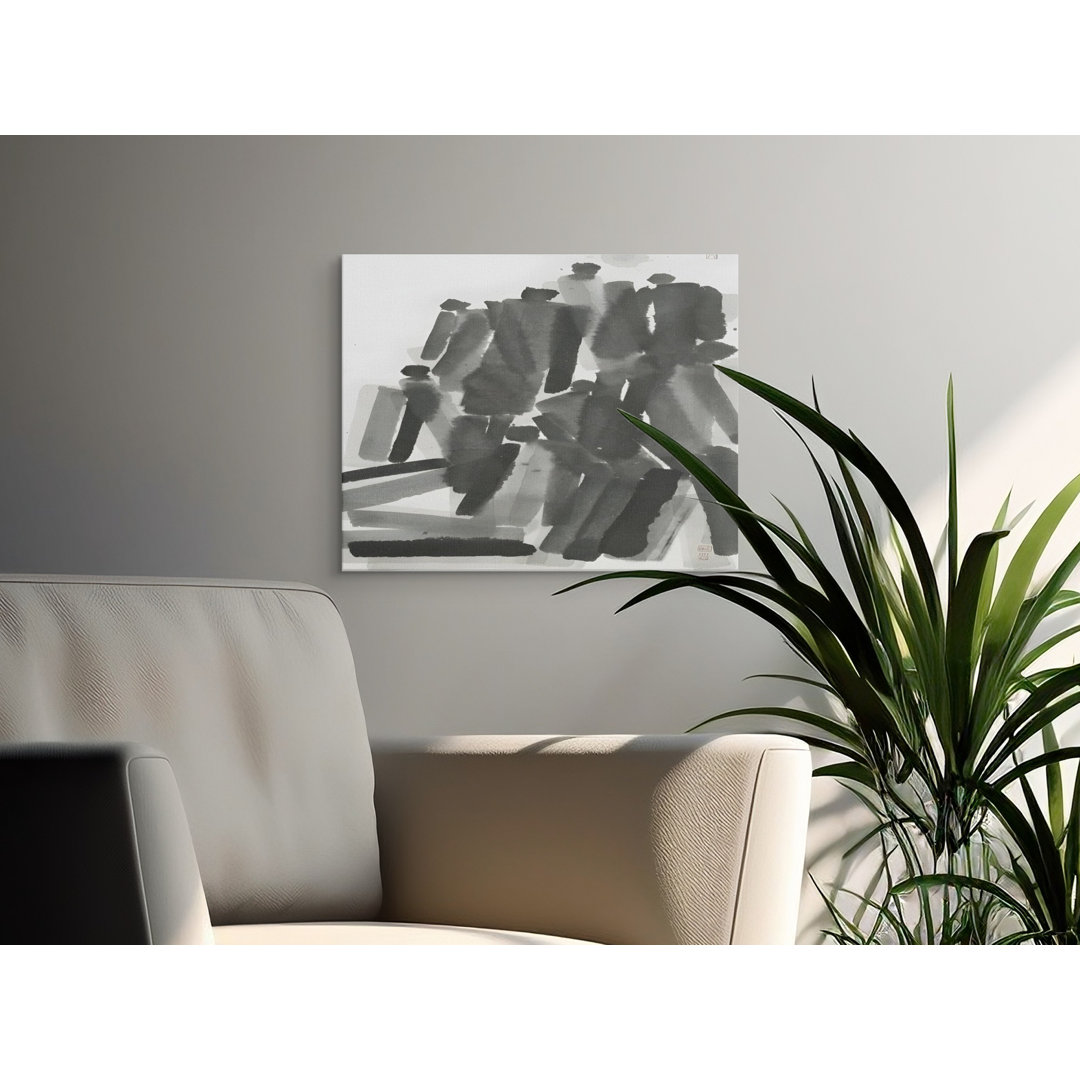 Minimalist Zen Abstract Ink Art Canvas