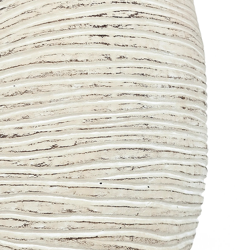 8,5 po x 5,5 po x 6,3 po de couleur beige avec bac à sable et ciment, complète le pot de décoration industriel pour la maison
