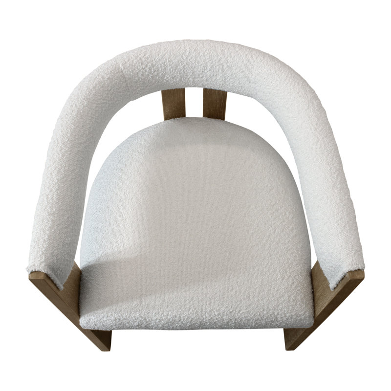 Chaise rembourrée ivoire et brune, Ivoire ivoire