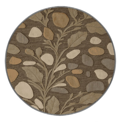 Machine Washable Nature Brown Area Rug