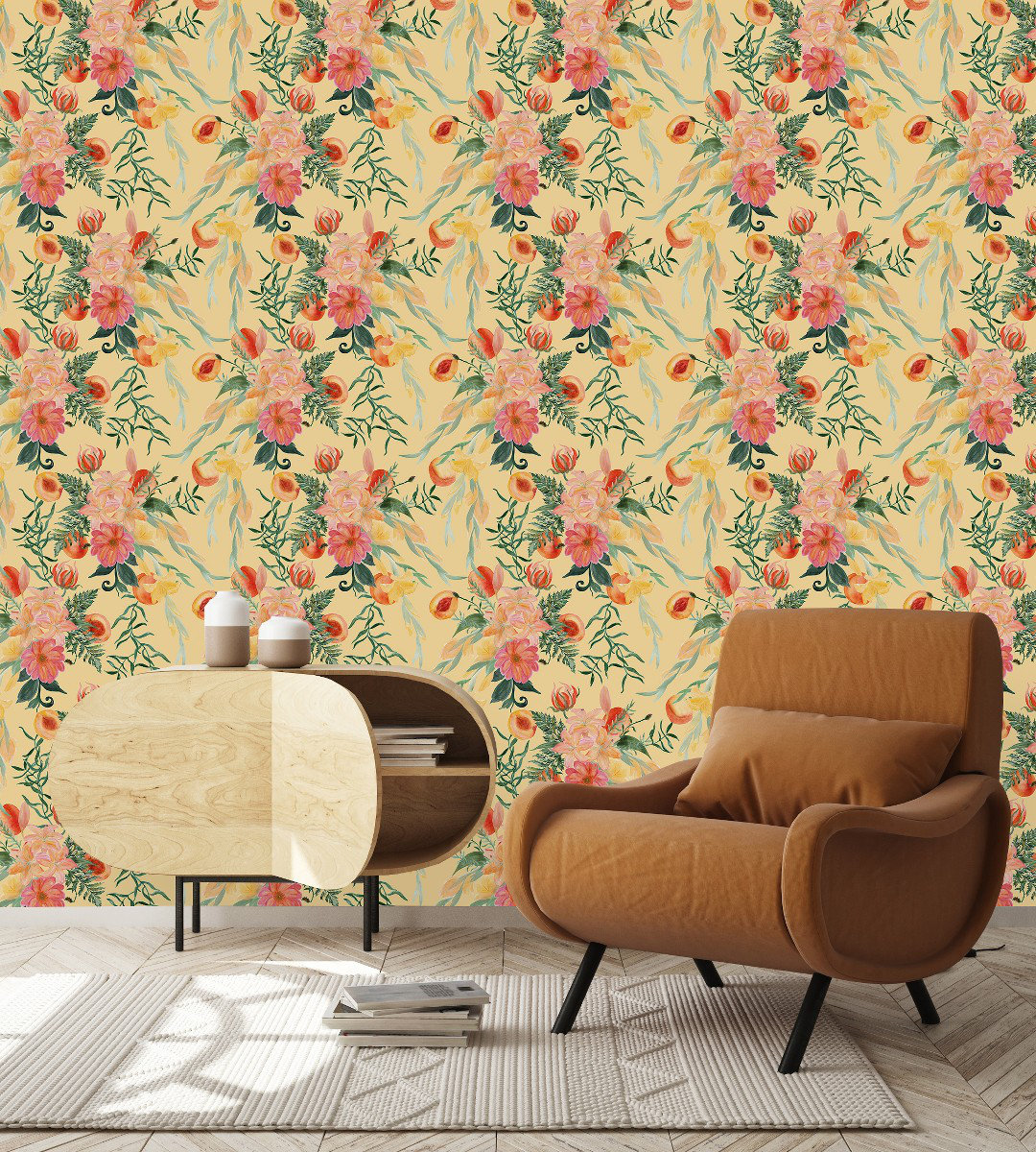 Red Barrel Studio® Floral Peel and Stick Wallpaper Panel | Wayfair