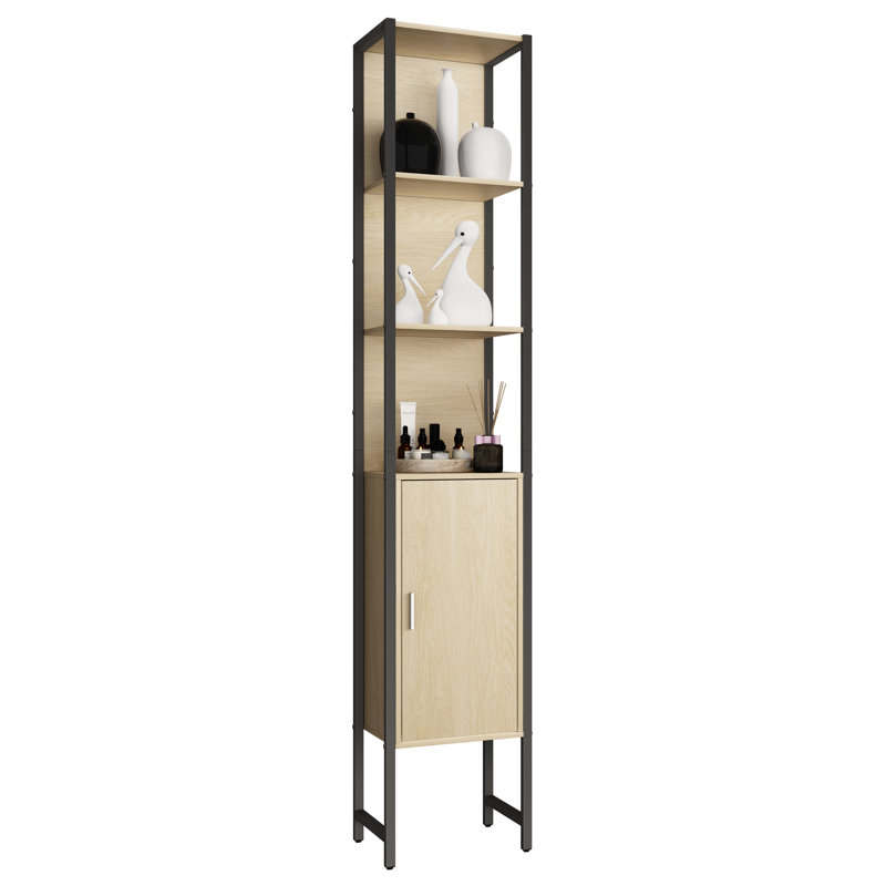 Alyisa Bathroom Cabinet, Natural/Black