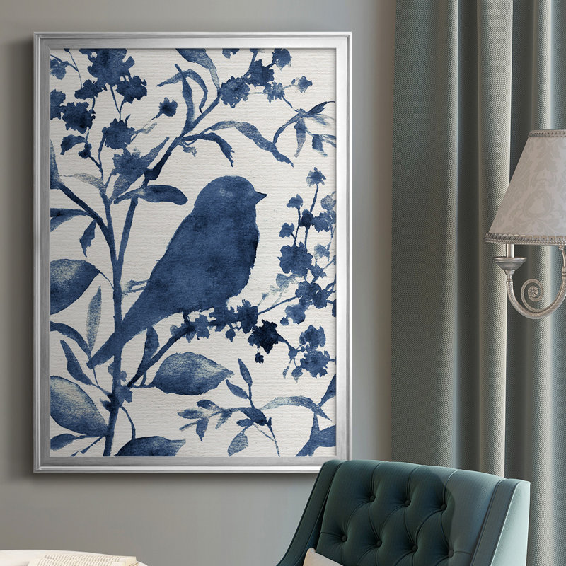 Bluebird Silhouette I - impression d'un cadre photo unique, H 30,5 po x l 22,5 po x P 1 po, Argent