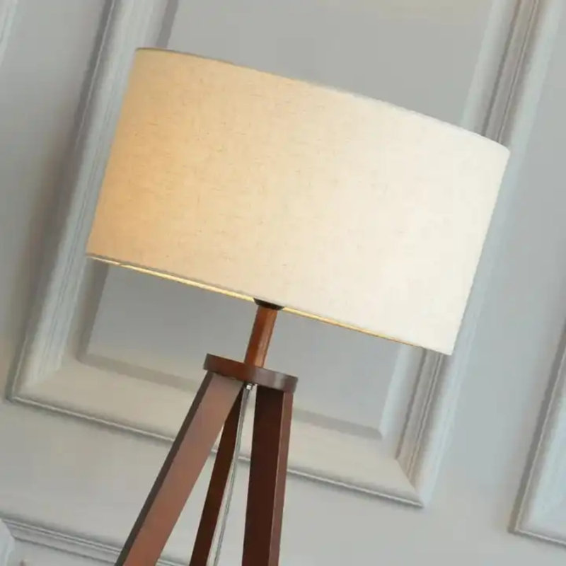 Wood Tripod Floor Lamp
