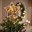 Décoration pour sommet de sapin de Noël en MDF 10 x 8,5 Golden Star
