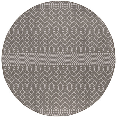  Positano 10' x Round Charcoal Modern Rug