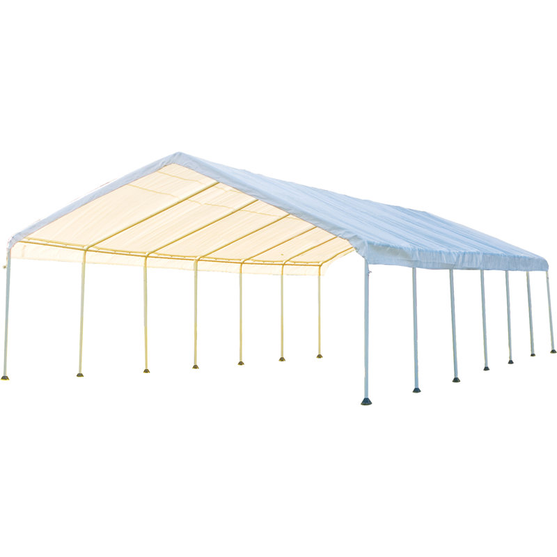 Super Max 18' x 40' White Steel Frame Canopy