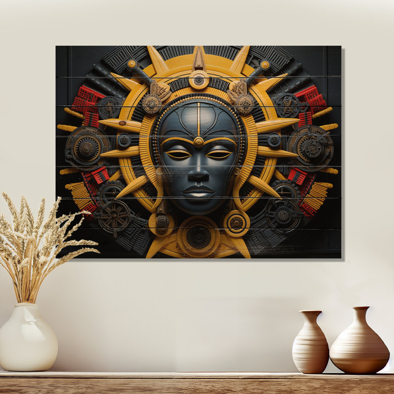 Mystique masque africain Songye Power III - Masque africain sur bois, H 10 po x l 20 po