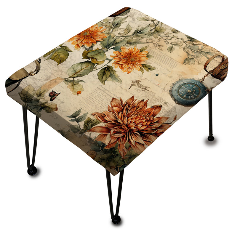 Motif rétro boho rétro avec repose-pieds Boho