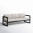 Smith 84.25'' Wide Rectangle Powder Coated Aluminum Patio Sofa with Sunbrella® Cushions-941638537-971665148