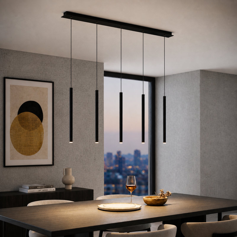 Baileyton 5 - Light Kitchen Island Pendant, Black