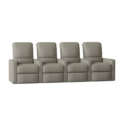 Upholstered Home Theater Seating with Cup Holder