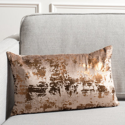 Abstract Cotton Blend Reversible Throw Pillow