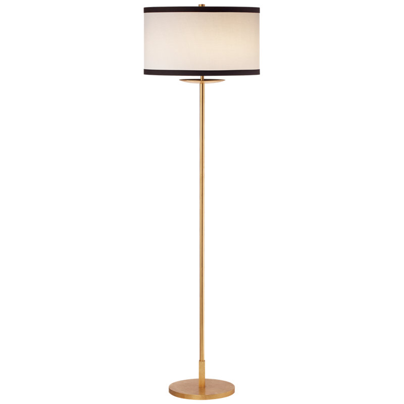 kate spade new york Walker Medium Floor Lamp, Cream, Gild