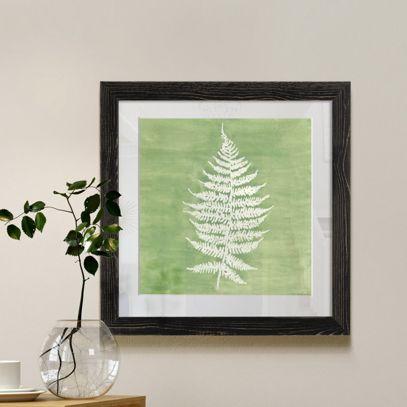 « Forest fougères I-Premium », toile encadrée-prête à accrocher-impression encadrée, H 17 po x l 17 po x P 1,5 po, Blanc