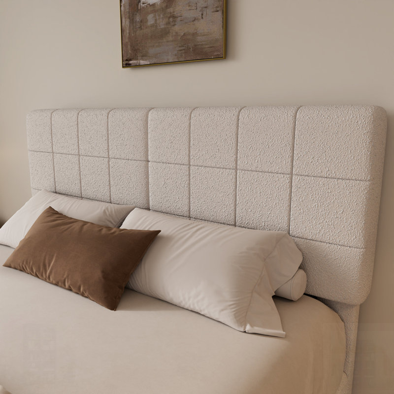 Lit flottant Boucle avec éclairage DEL sous le lit, mobilier de chambre moderne et élégant, Grand lit