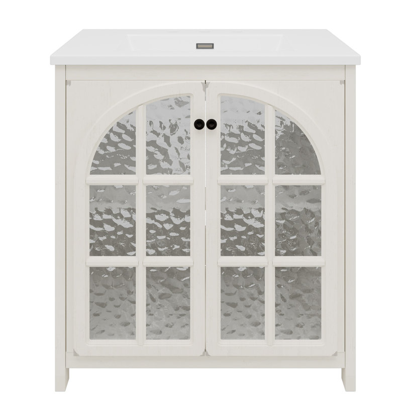Meuble-lavabo Farmhouse, Blanc antique