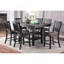Chaise haute en noir rustique
