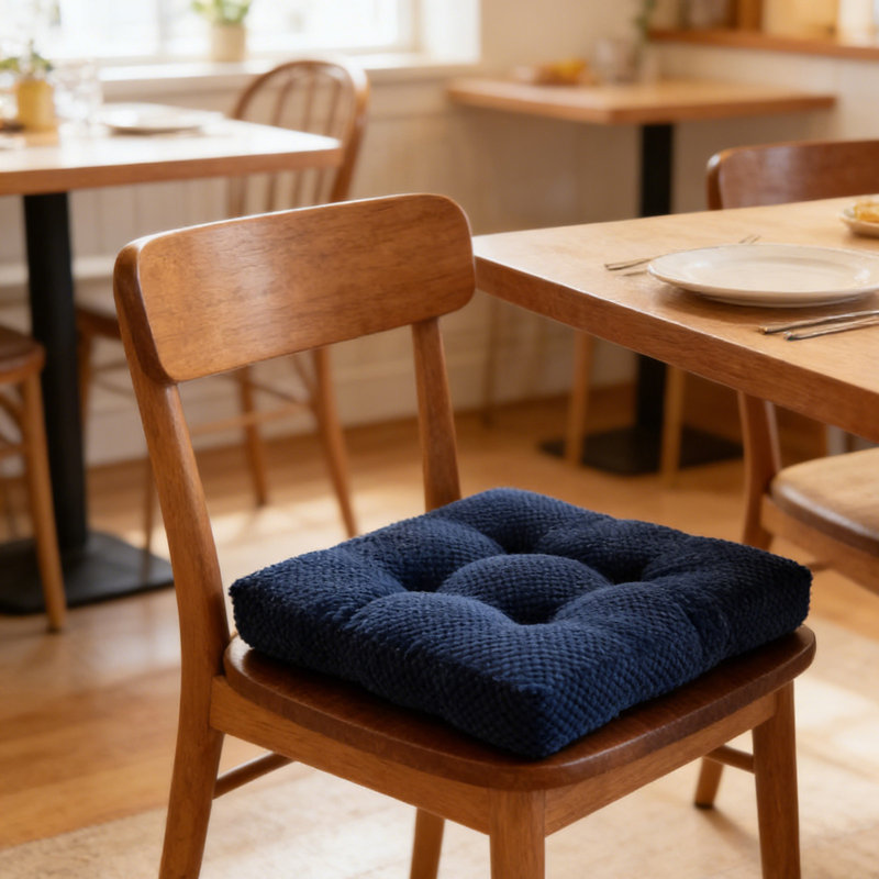 Chair Cushions For All Season Outdoor Use At Home Corduroy Chair Cushion, Navy