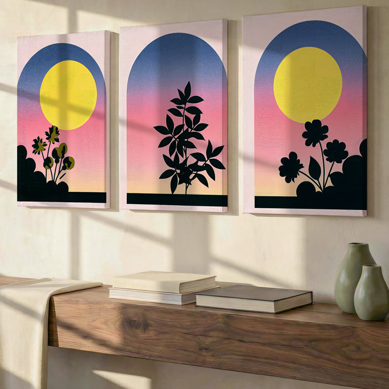 Ensemble de 3 grandes décorations murales Exclusives Vibrant Fruit Splash, 24 po x 60 po